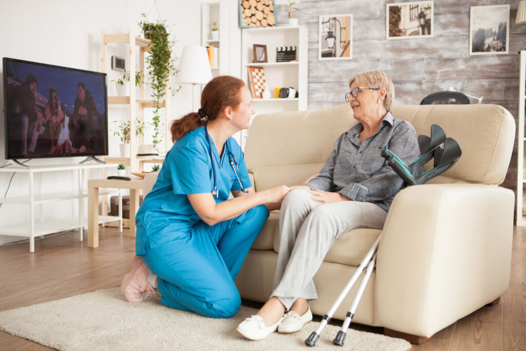Healthcare provider in an at home care