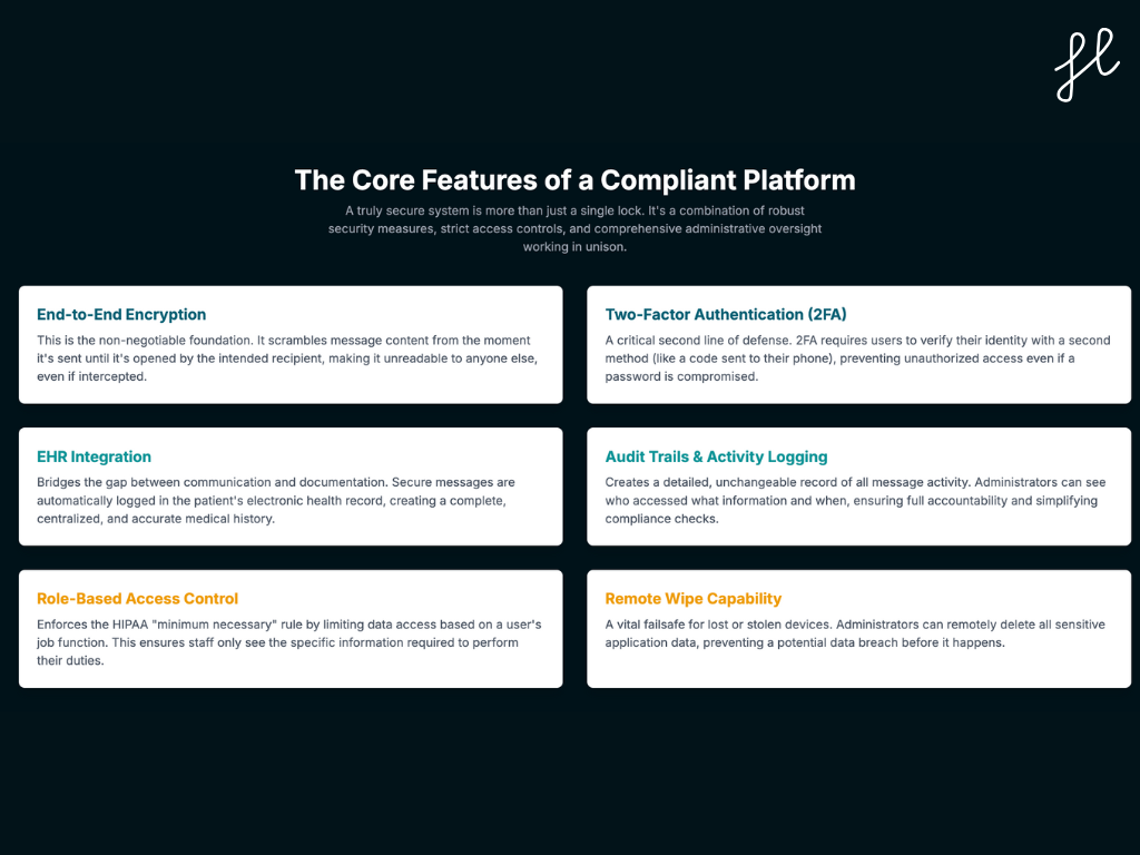 Core Features of a Compliant Platform