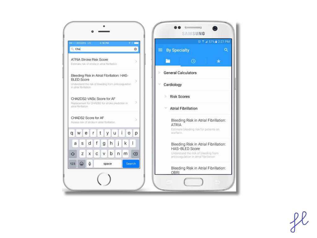 Calculate by QxMD digital tool for nurses